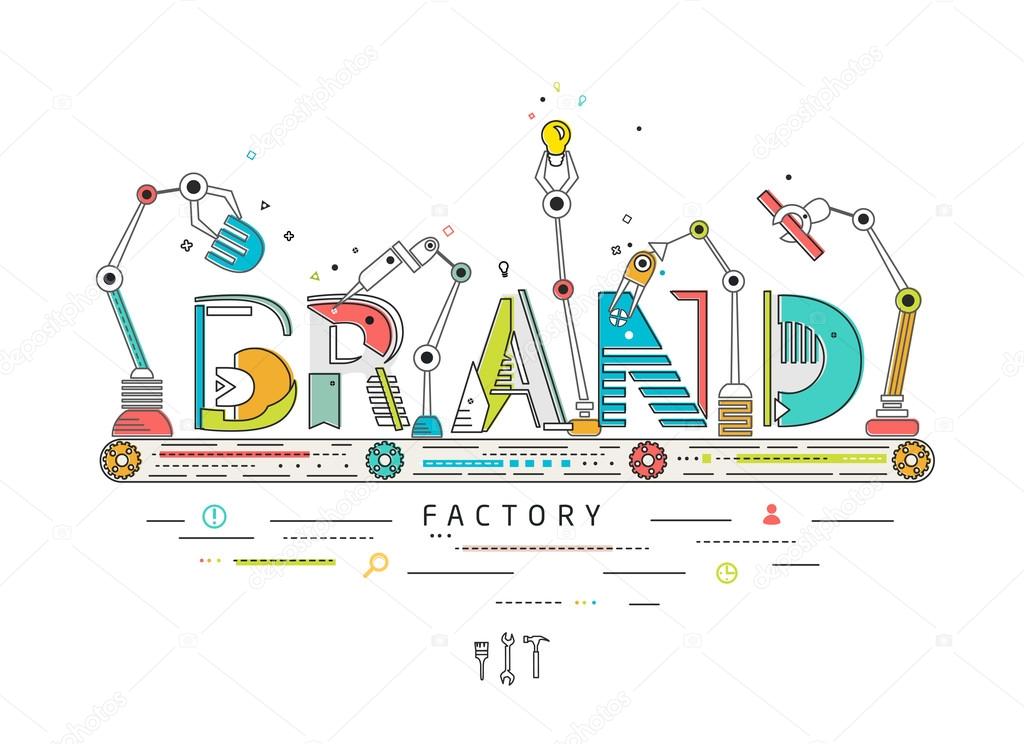 Concept of creating and building brand