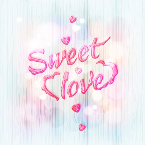 Lettres liquides Sweet love — Image vectorielle