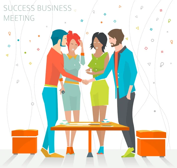 Concept of success business meeting — Stock Vector