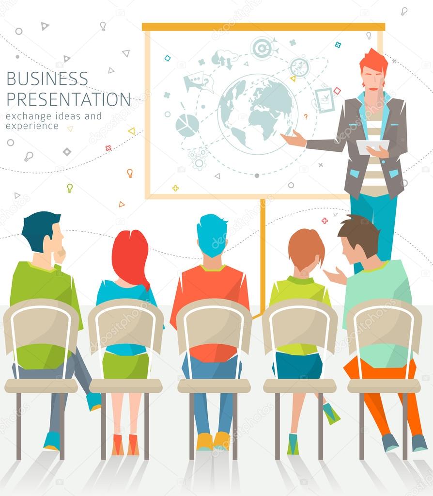 Concept of business presentation