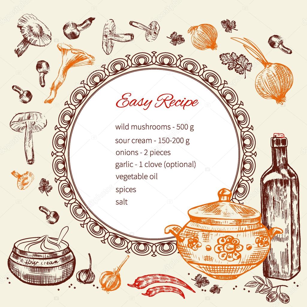 recipe background template