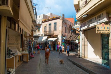 Yunanistan, sokaklar ve eski Rethymnon 'un yerleri