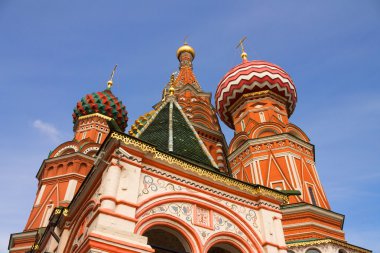 Moskova, Rusya 'daki Kızıl Meydan' daki St. Basils Katedrali