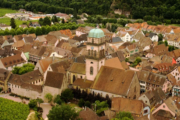 Vista aérea de Kaysersberg, Alsacia, Francia — Foto de Stock