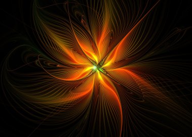 Yangın fraktal çiçek