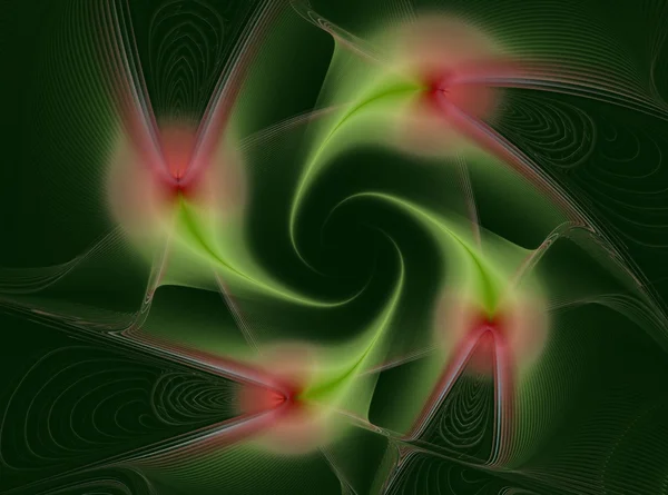Modèle abstrait vert fractal — Photo