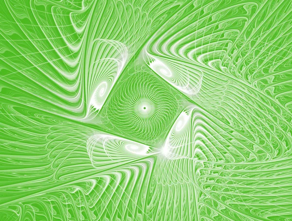 Σχέδιο φράκταλ πράσινο και λευκό — Φωτογραφία Αρχείου