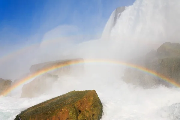 尼亚加拉大瀑布美国一侧与彩虹 — 图库照片