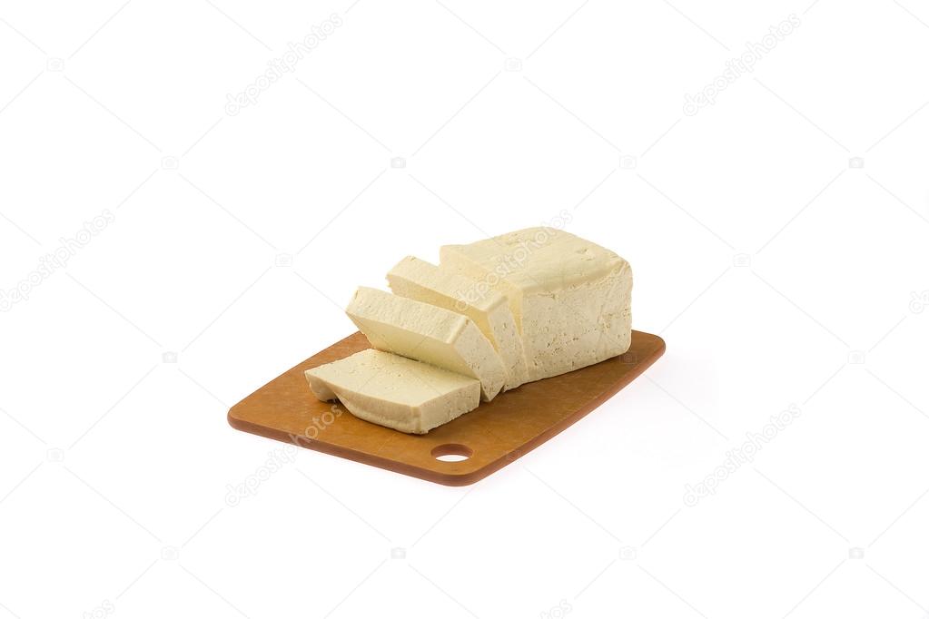 Cut Cheese on a Wooden Board