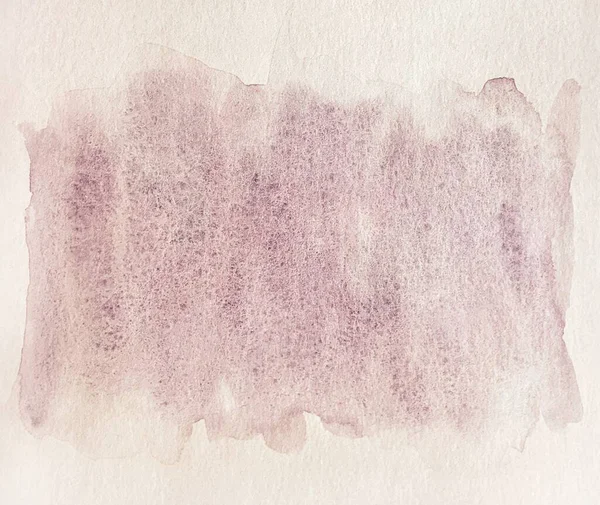 Malba Akvarelem Štětcem Fialová Barva Soumraku Granulačním Efektem Texturovaném Béžovém — Stock fotografie