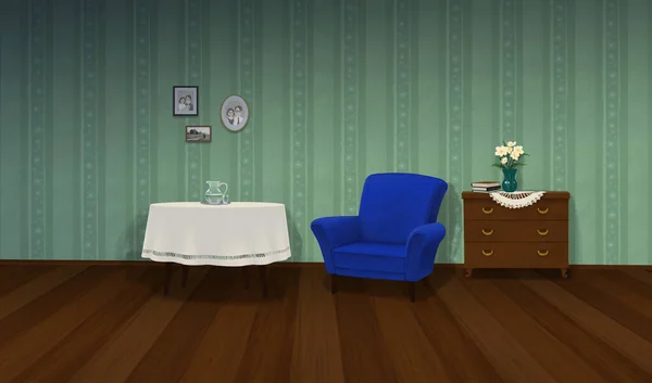 Büyükannenin ve büyükbabasının odası bir hatıra.