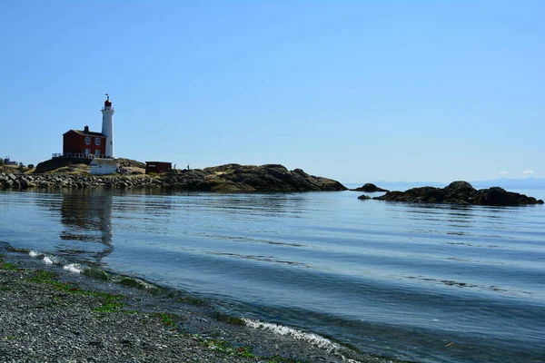 Fisgard Lighthouse Ford Rodd Hill Victoria Canada Agosto 2021 Vero — Foto Stock