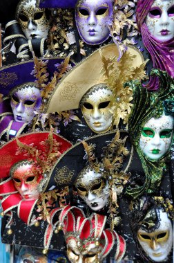 Venice Italy,October 26th 2010.Venetian masks are everywhere in this waterfront city of the world.Italian craftsmanship at its finest.Great disguises for the annual Carnival.