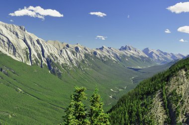 Mountain landscape of Banff National Park. clipart