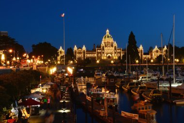 Gece Victoria Bc iç liman