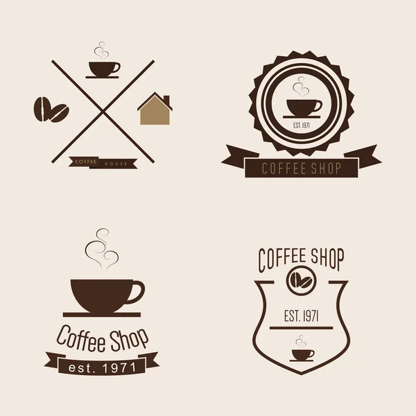 Aantal Coffee Shop — Stockvector