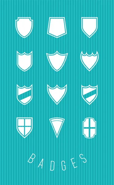 Juego de insignias en blanco — Vector de stock