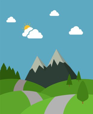 Doğa düz tasarlamak