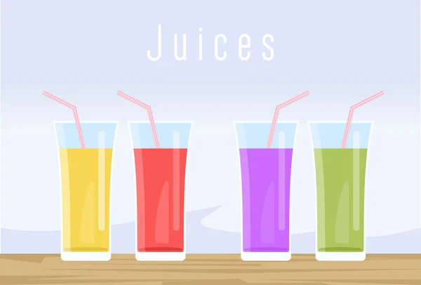 Set of juice — Stock Vector