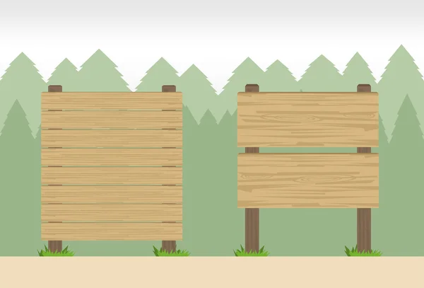 Letreros de madera — Vector de stock