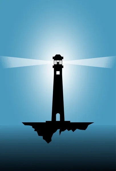 Mavi arka plan ile deniz feneri