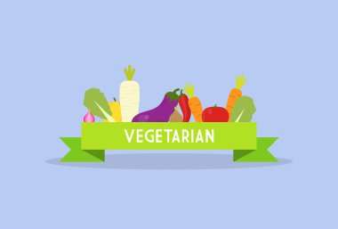 Vegetarian Ribbon banner
