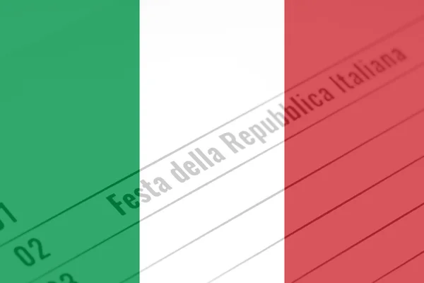 Italia indipendenza giorno calendario — Foto Stock