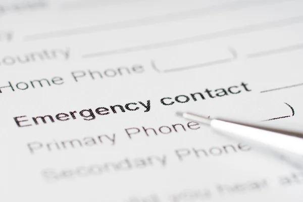 Acil durum iletişim kağıt levha