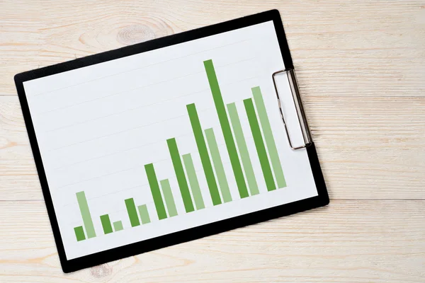 Gráfico de barras de tendência de crescimento — Fotografia de Stock
