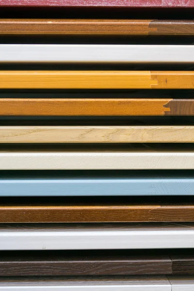 Δείγματα ξύλινη πρόσοψη οριζόντιας κουζίνα — Φωτογραφία Αρχείου