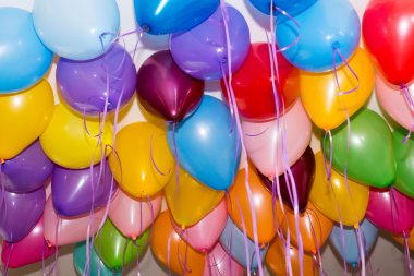 Renkli doğum günü balonları