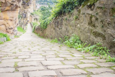 Arnavut kaldırımlı yol Lüksemburg Grund Vadisi