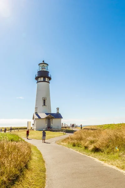 Newport Oregon Usa Juni 2020 Toeristen Lopen Bij Yaquina Head — Stockfoto