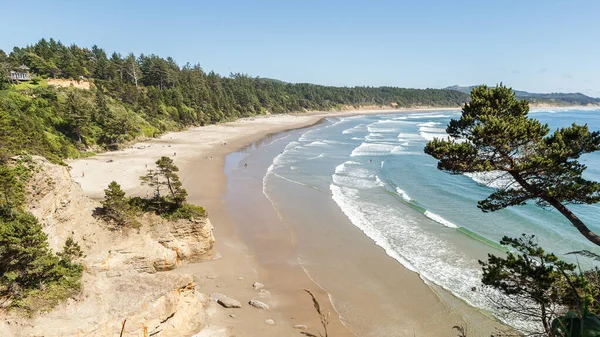 Paesaggio Della Costa Dell Oregon Con Scogliere Costa Dell Oceano — Foto Stock