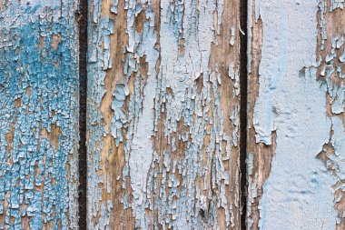 Eski çatlak mavi ahşap arka plan