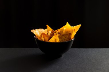 Kızarmış baharatlı lavaş siyah servis fişleri