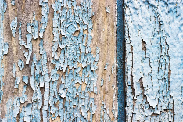 古いひび割れた青い木製の背景 — ストック写真