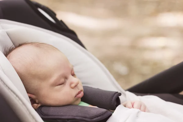 Baby sleeping in the car seat