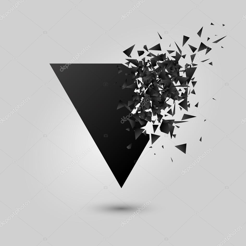 Abstract black explosion. Geometric background. Vector illustration. EPS10