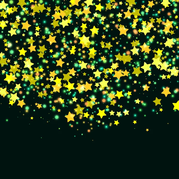 Falling Stars. Gold stars. Abstract Background. Vector illustration. — Stock Vector