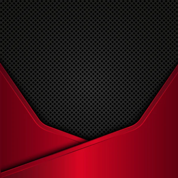 Fundo de metal preto e vermelho. Modelo de projeto vetorial — Vetor de Stock