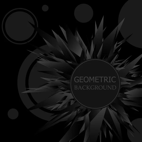 Fondo geométrico negro abstracto. Patrón geométrico. Diseño de plantilla vectorial — Archivo Imágenes Vectoriales