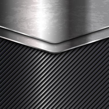 Gümüş grunge metal arka planlar. Vektör çizimi