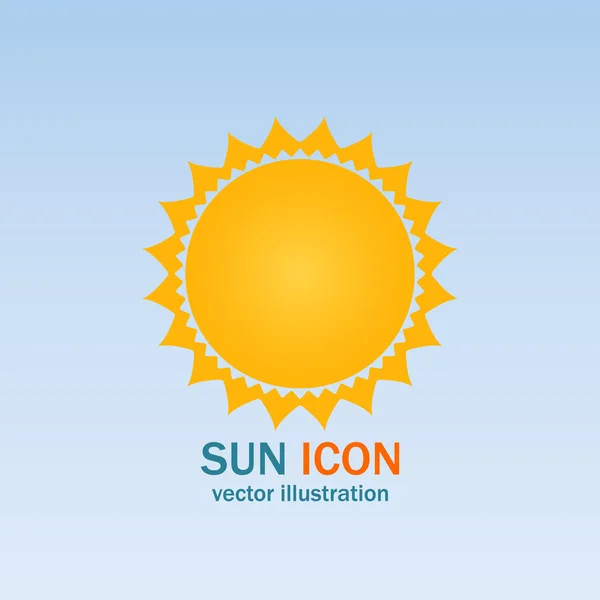 Icono del sol. Logo del sol. Diseño de verano. Ilustración vectorial — Archivo Imágenes Vectoriales
