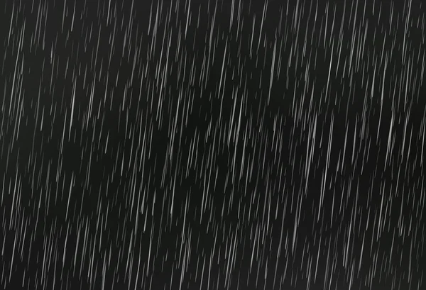 Lluvia sobre negro. Textura de lluvia vectorial. Fondo de vector abstracto — Archivo Imágenes Vectoriales