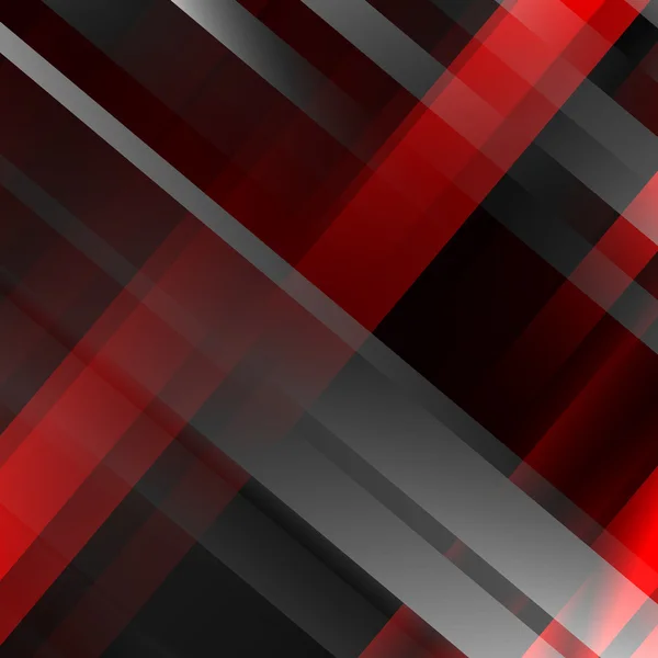 Abstrakte schwarze und rote geometrische Hintergrund. moderne sich überlappende Streifen. Vektorillustration — Stockvektor