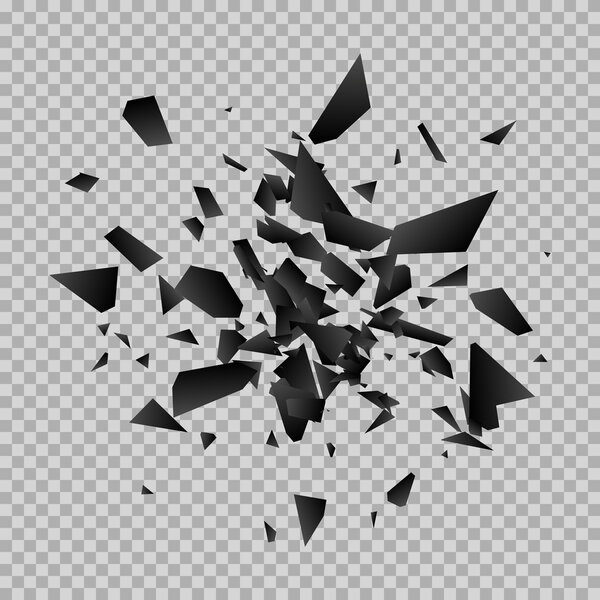 Взрыв черного вектора на прозрачном фоне
.