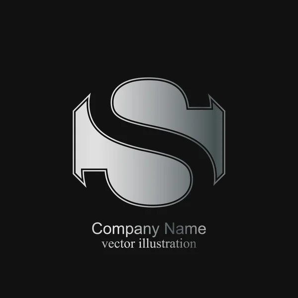 S Letter Logo. s Buchstabensymbol. Vektorillustration — Stockvektor