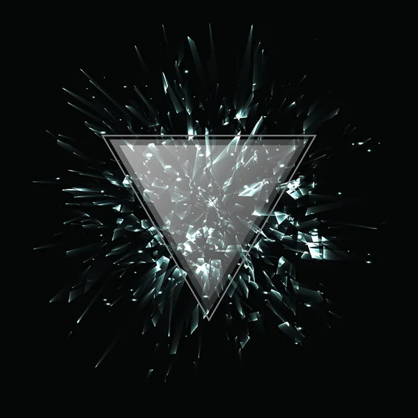 Soyut siyah beyaz vektör patlama. Üçgen kare