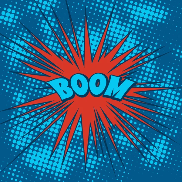 Boom comics icon in Pop-Art style. Vector illustration — Stock Vector